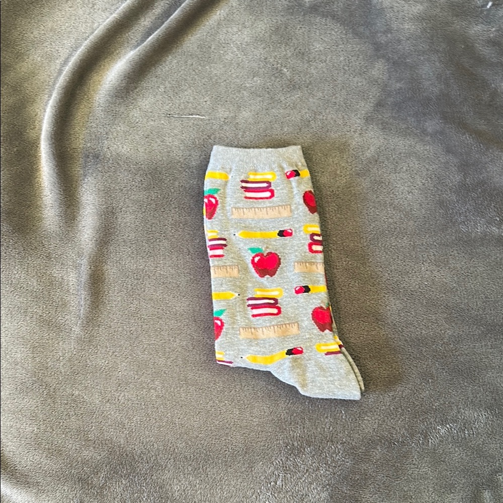Gray Patterned Women's Sock